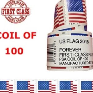 coil of 100  stamps sealed
